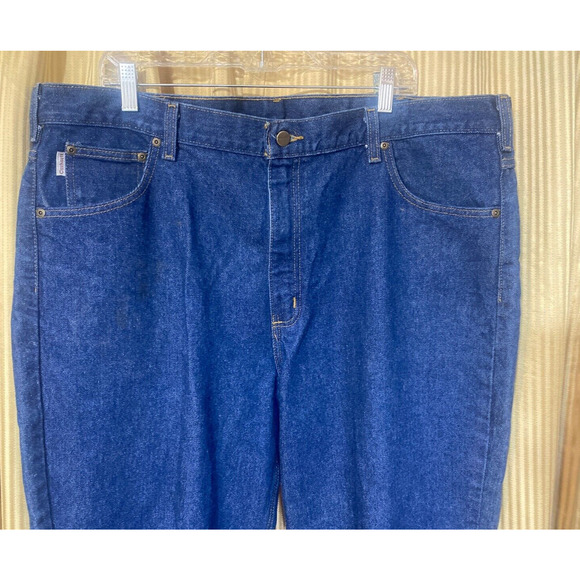 Carhartt Traditional Fit Straight Leg Jeans Med Wash Men's 42x34 - Picture 2 of 5
